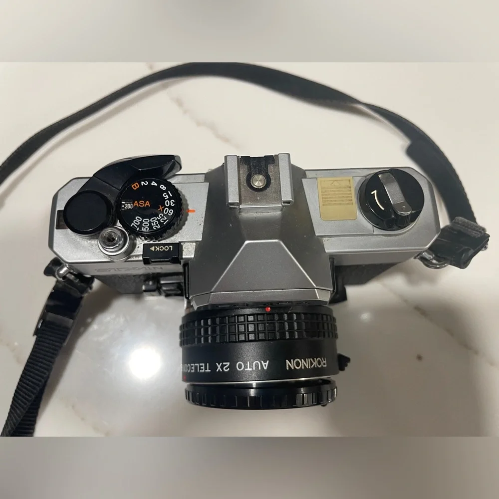 Fujica STX-1 35mm SLR Analog Camera Body with Toyo Optics 28mm Lens